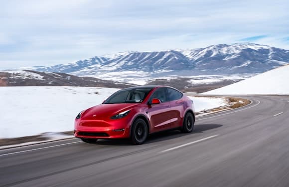Tesla Model Y front side view