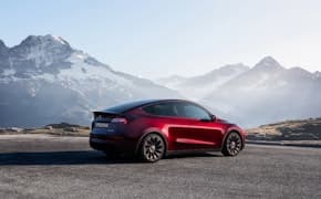 Tesla Model Y back side view