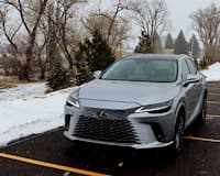 2023 Lexus RX 350h front and side view
