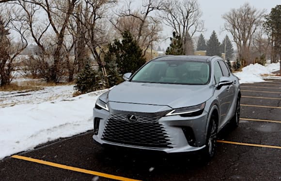 2023 Lexus RX 350h front and side view