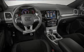 2021 Jeep Grand Cherokee Trackhawk front seat interior and dashboard