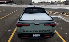 2024 Hyundai Santa Cruz cargo space covered in snow