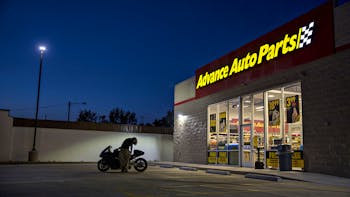 Advance Auto Store Front at Night