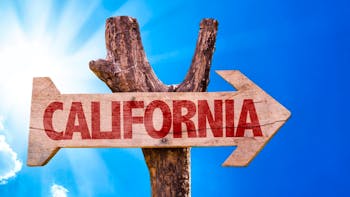 California text sign