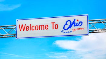 Welcome to Ohio sign