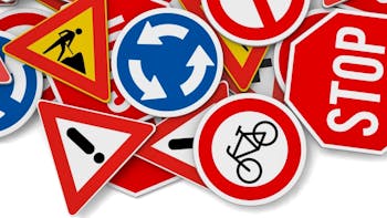 different traffic signs