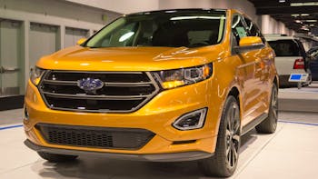 2015 Ford Edge in an auto show