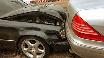 Car accident on a street