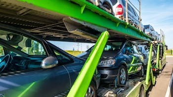 Cars being transported