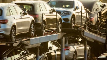Cars being transported