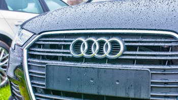 Front view of an Audi Black car