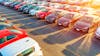 Multiple cars in a parking lot