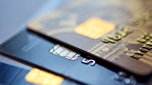 Stacks of credit cards