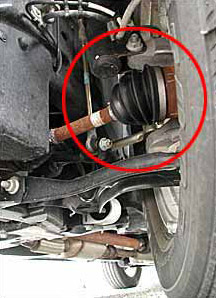 The rubber cover that protects the drive axle joint is commonly known as the CV boot. Cracks or tears in the rubber can cause leaks and expose the CV joint to the elements.