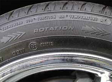 Directional tires have to stay on the same side of the car. They often feature arrows on the sidewall to show the proper direction.