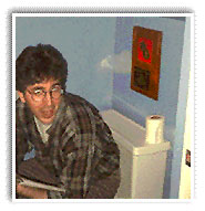 Peabody Award on Berman's bathroom wall